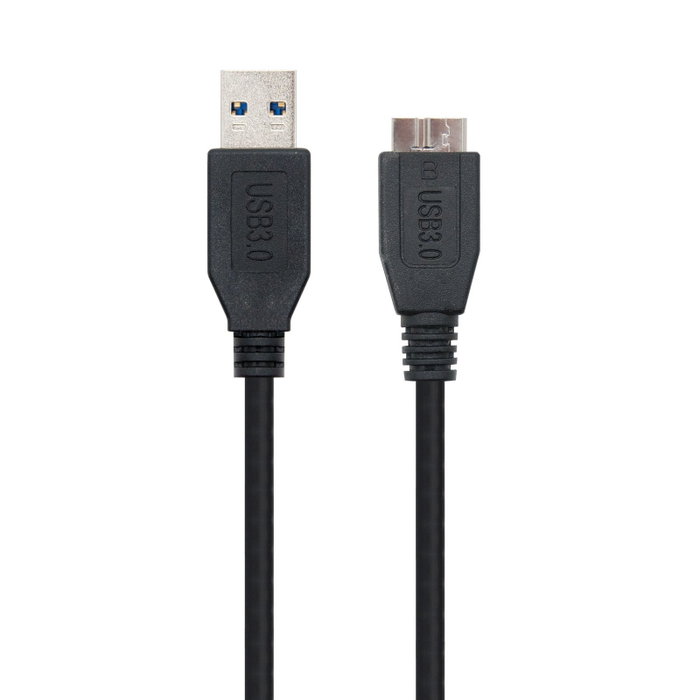 Nanocable Cable USB 3.0 de 1m, USB A a Micro USB B, Negro